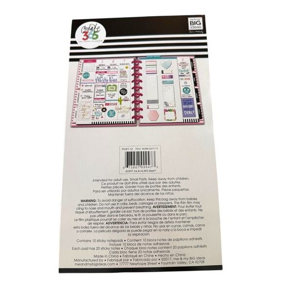 The Happy Planner Assortment Of 10 Sticky Notepads 200 Sheets Total - Picture 3 of 3